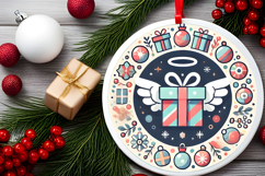 Round Christmass Ornament PNG Product Image 2