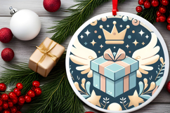 Round Christmass Ornament PNG Product Image 2