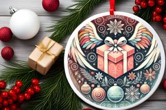 Round Christmas Ornament Sublimation|Clipart Product Image 1