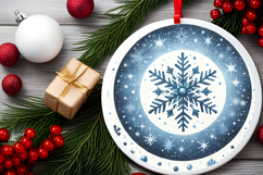 Round Christmass Ornament PNG Product Image 2