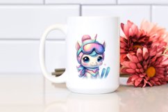 Baby Unicorn in Skier&#039;s Goggles PNG Product Image 2