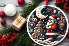 Round Christmass Ornament PNG Product Image 2