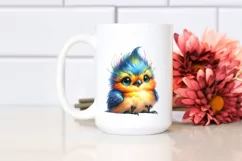 Baby Bird with Cool Haircut PNG Product Image 2