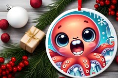 Round Christmas Ornament Sublimation|Clipart Product Image 1