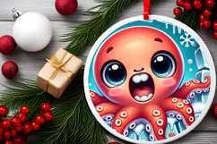 Round Christmass Ornament PNG Product Image 2