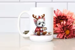a Cute Watercolor West Highland White Terrier PNG Product Image 2