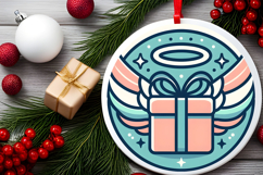 Round Christmass Ornament PNG Product Image 2