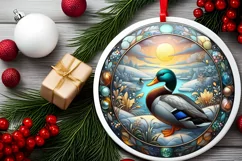 Round Christmas Ornament Sublimation|Clipart Product Image 2