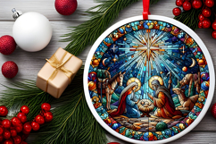 Round Christmass Ornament PNG Product Image 2