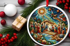 Round Christmass Ornament PNG Product Image 2