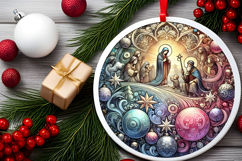 Round Christmass Ornament PNG Product Image 2