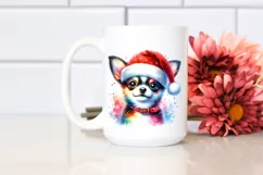 Vibrant Santa Hat Chihuahua PNG Product Image 2