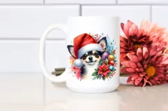 Vibrant Santa Hat Chihuahua PNG Product Image 2