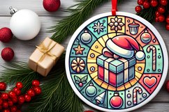 Round Christmas Ornament Sublimation|Clipart Product Image 1