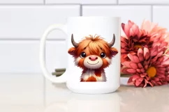 Funny Highland Cow with Goofy Smile PNG Product Image 2