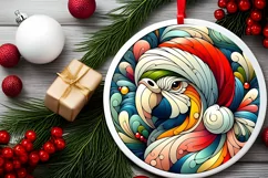 Round Christmas Ornament Sublimation|Clipart Product Image 2