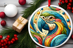 Round Christmass Ornament PNG Product Image 2