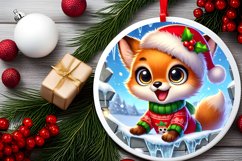 Round Christmas Ornament Sublimation|Clipart Product Image 1