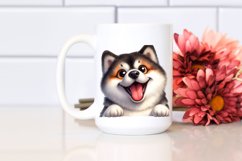 Crazy Enthusiastic Akita Sitting | Sublimation | Clipart Product Image 2