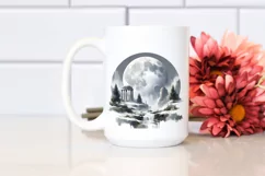 Digital Painting, Simple MOON | Tshirt|Tumbler|Mug|Clipart Product Image 2