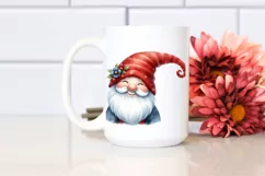 Washed Watercolor Retro Gnome | Tshirt|Tumbler|Mug|Clipart Product Image 2