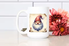 Washed Watercolor Retro Gnome | Tshirt|Tumbler|Mug|Clipart Product Image 2