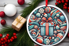 Round Christmass Ornament PNG Product Image 2