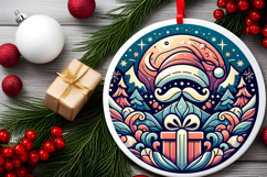 Round Christmass Ornament PNG Product Image 2