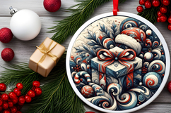 Round Christmass Ornament PNG Product Image 2