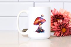 Colorful Watercolor Magical Mushroom Clipart Product Image 2
