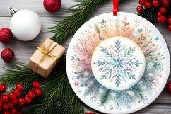 Round Christmas Ornament Sublimation|Clipart Product Image 2
