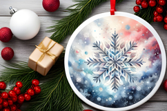 Round Christmass Ornament PNG Product Image 1