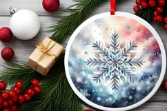 Round Christmas Ornament Sublimation|Clipart Product Image 2