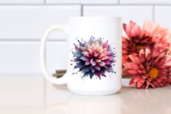 Abstract Dahlia Watercolor Splash | Sublimation Clipart Product Image 2