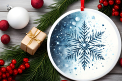 Round Christmass Ornament PNG Product Image 2