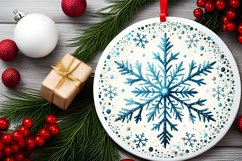 Round Christmass Ornament PNG Product Image 2