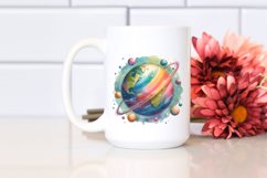 Simple Colorful Vintage Planet | Summer Clipart Product Image 2