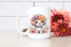 Puppy with Flower Crown PNG Product Image 2