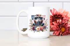 USA Flag Vintage Bus Clipart Product Image 2