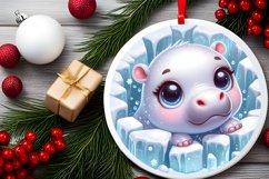 Round Christmas Ornament Sublimation|Clipart Product Image 2