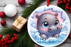 Round Christmas Ornament Sublimation|Clipart Product Image 2