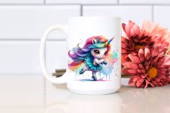 Colorful Baby Unicorn Modern Dancer&#039;s Outfit PNG Product Image 2