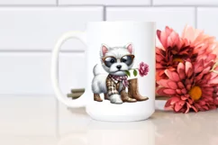 Watercolor Baby West Highland White Terrier Sunglasses Boots Product Image 2