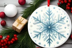 Round Christmas Ornament Sublimation|Clipart Product Image 2