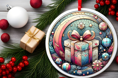 Round Christmass Ornament PNG Product Image 2