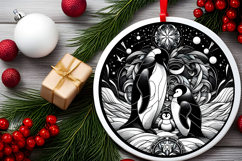 Round Christmass Ornament PNG Product Image 2