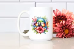 Colorful Watercolor Macaw Flower Clipart Product Image 2