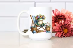 Young Frog, Wreath of Flowers | Clipart Product Image 2