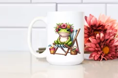 Young Frog, Wreath of Flowers | Clipart Product Image 2