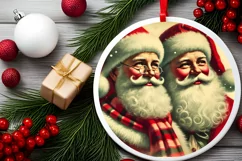 Round Christmas Ornament Sublimation|Clipart Product Image 1